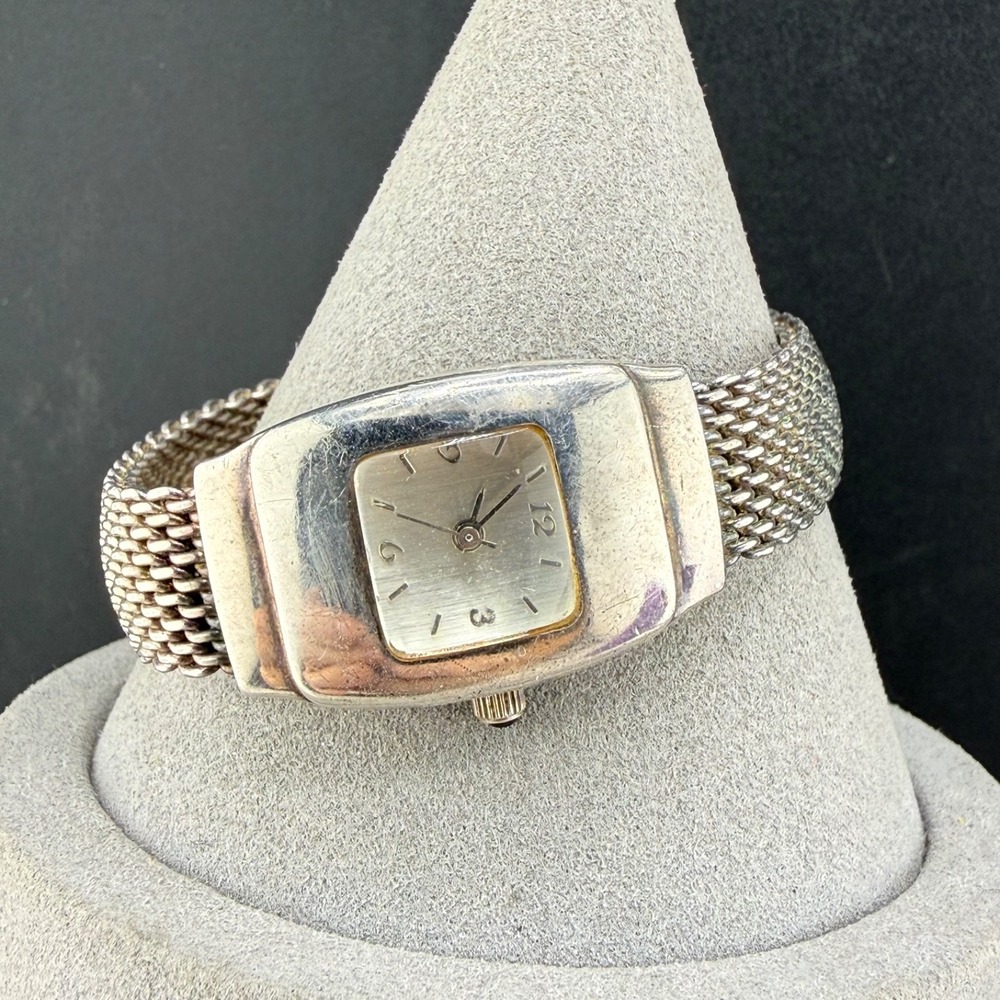 Vintage Sterling Signatures Watch Women’s Sterling Silver UNTESTED 7”